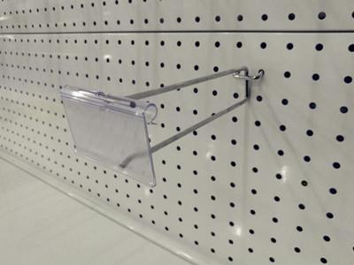 Flip Scan Pegboard Hook With Clear Ticket Holder Flip Scan Pegboard Hook With Clear Ticket Holder