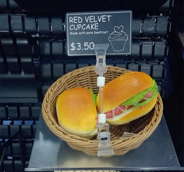 Double Plastic Clips Sign Holder