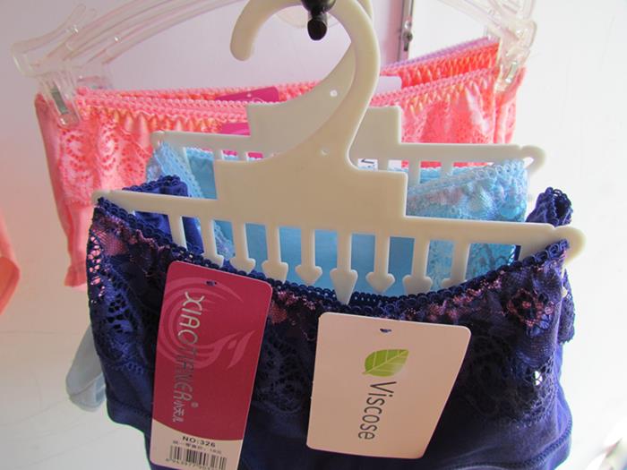 Retail Plastic Underwear Hangers Bra Hanger