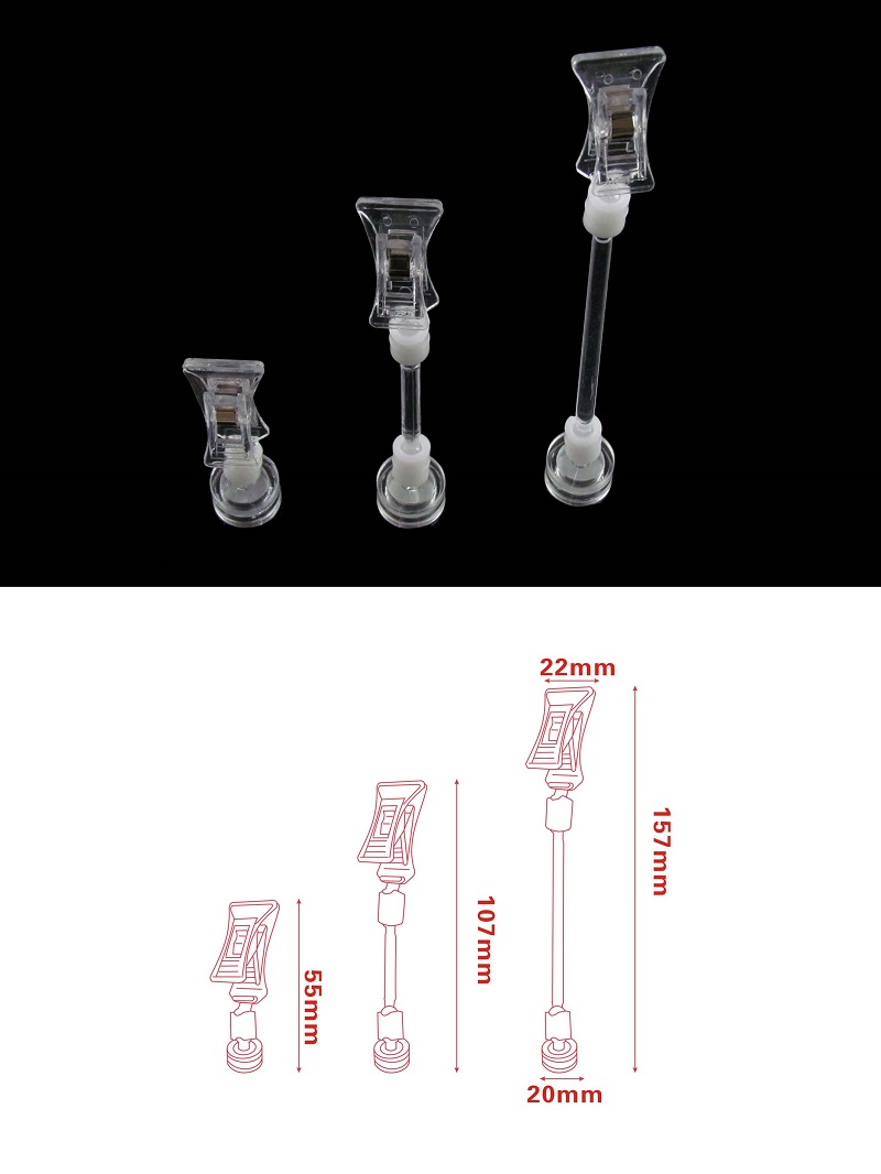 Magnetic POP Sign Clip with Clear Knuckle