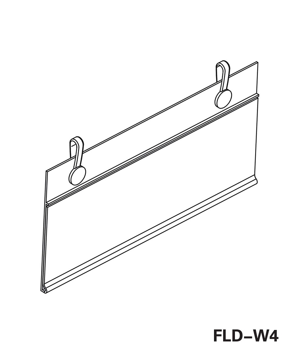 Clear Hanging Shelf Price Holder