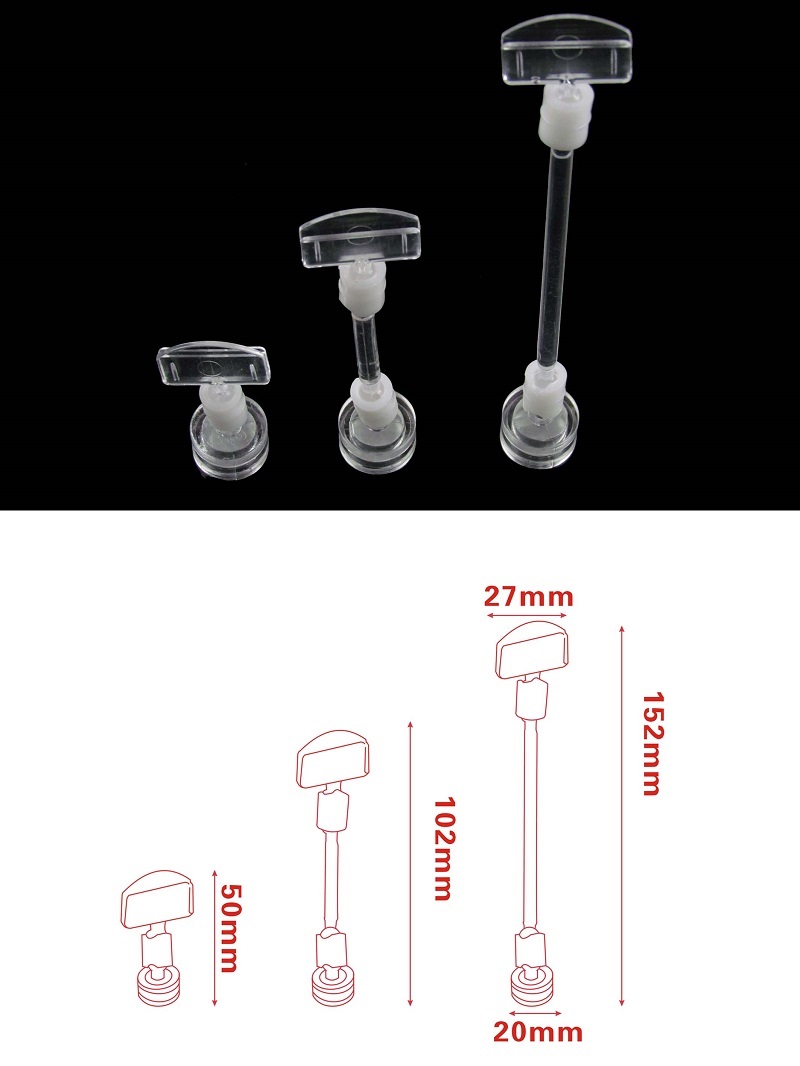 Magnetic Sign Clip with Clear Knuckle