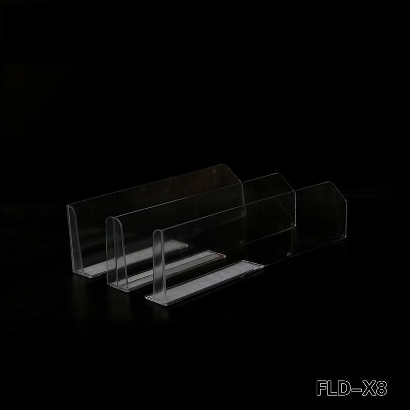 Clear Supermarket Plastic Shelf Divider