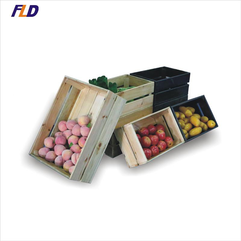 Supermarket Wooden Vegetables and Fruits Crate