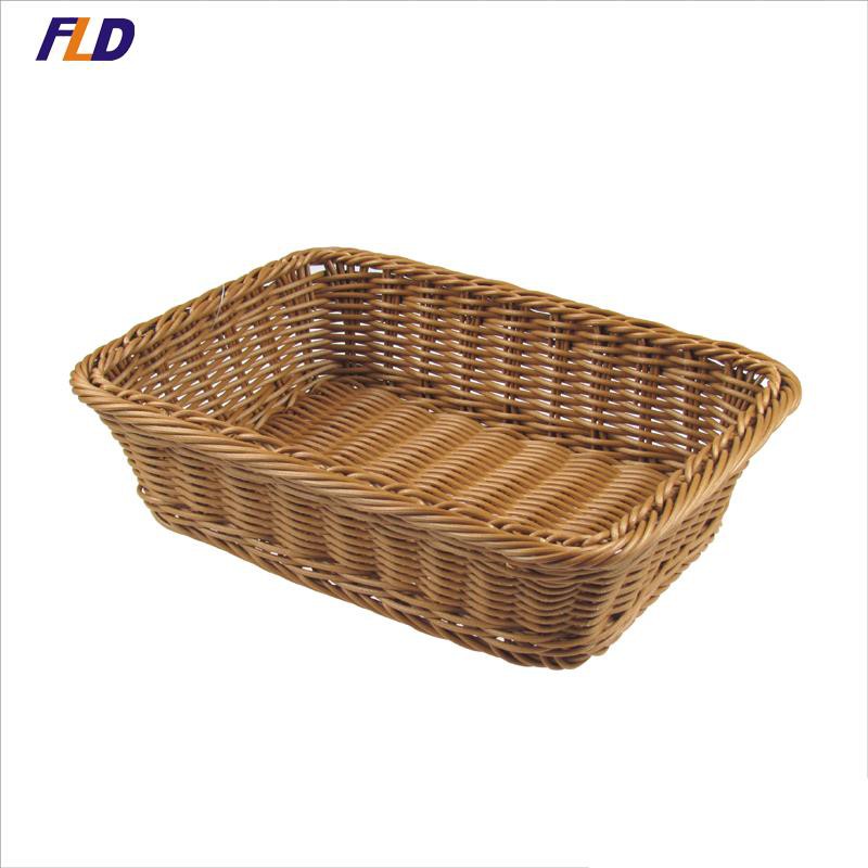 Plastic Wicker Storage Basket