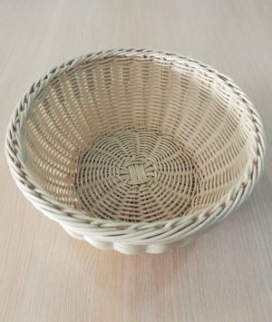 Deep Round Wicker Display Basket,Plastic