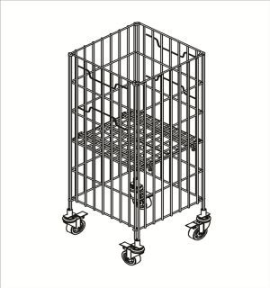 Wire Dump Bin With Wheels