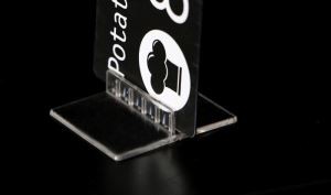 Straight Center Mount Sign Card Holder