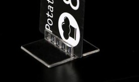 Straight Center Mount Sign Card Holder