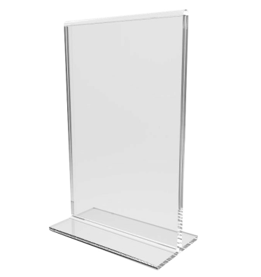 T Shaped Acrylic Sign Holder