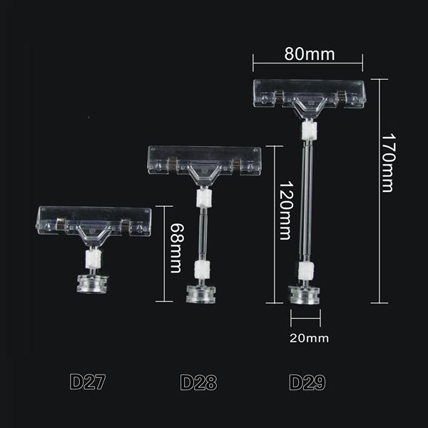 Supermarket Plastic Magnetic Shelf Price Label Holder