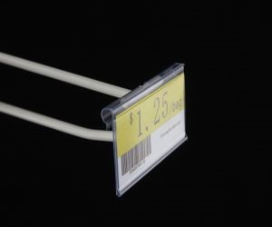 Supermarket Metal T Hook Plastic Price Label Holder Strip