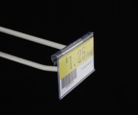Supermarket Metal T Hook Plastic Price Label Holder Strip